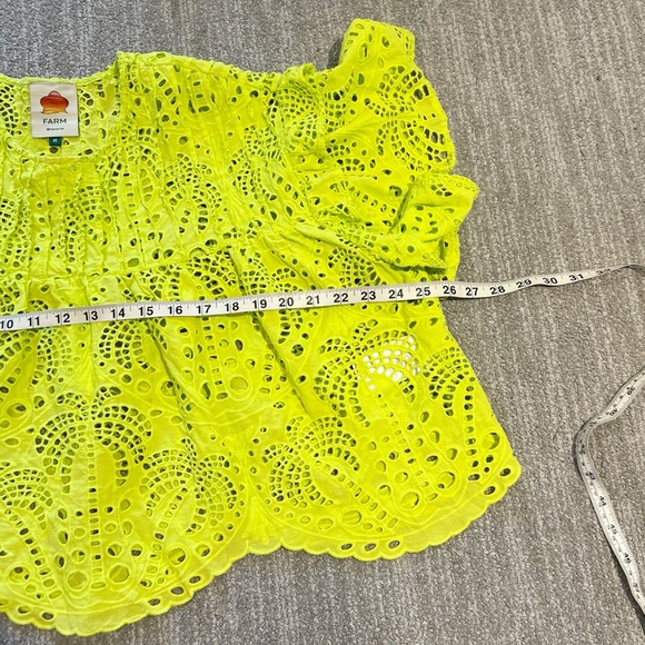 Farm Rio Palm Tree Eyelet Richelieu Top - Picture 13 of 14